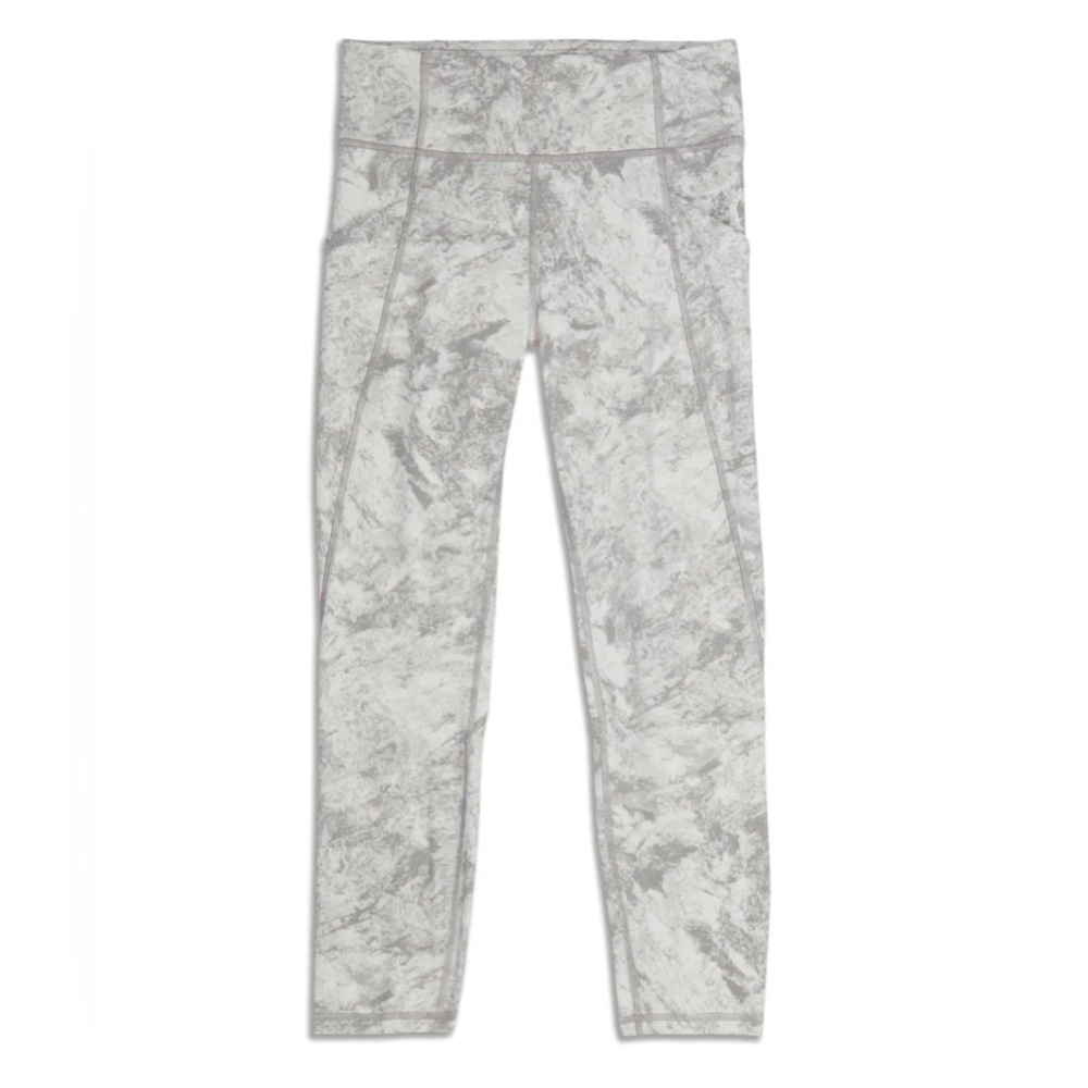 Lululemon Time To Sweat Crop 23" Legging Grey White- Size 6 NWOT